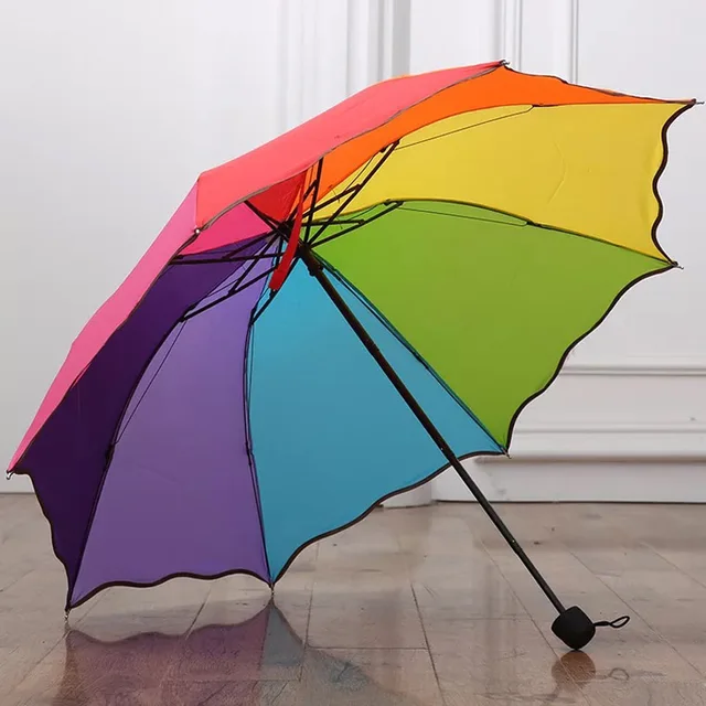 Children Umbrella Colorful Parasol Rainbow Folding Children's Umbrellas
