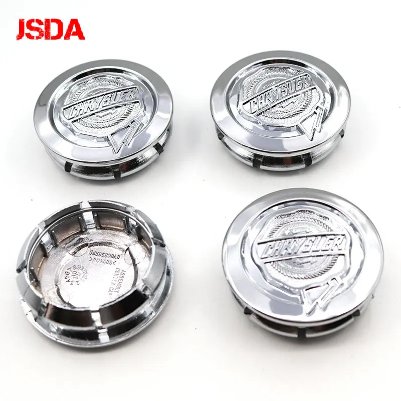 

4pcs 54mm 64mm ABS Chrome Chrysler logo car emblem Wheel Center Hub Cap auto Rim refit dust-proof Creative badge covers styling