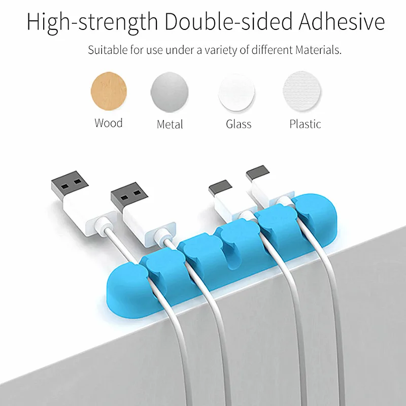

Cable Protector Organizer Winder Clips Earphone Winder For Mouse Headphone Wire Silicon Charger USB Desktop Management Holder