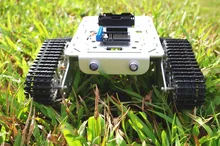 WiFi Remote Control Metal Tank Chassis With RC Controller Kit DIY Track Caterpillar Clawler Chassis Smart Robot Car Kit Toy rc tank chassis crawler intelligent barrowload remote control kit tractor obstacle caterpillar wall e infrared