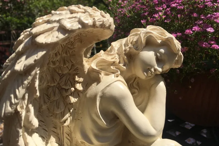 Открытый домашний сад счастье Ангел Изделия из смолы украшения парка двора орнаментом Творческий рабочего статуэтки, аксессуары Art