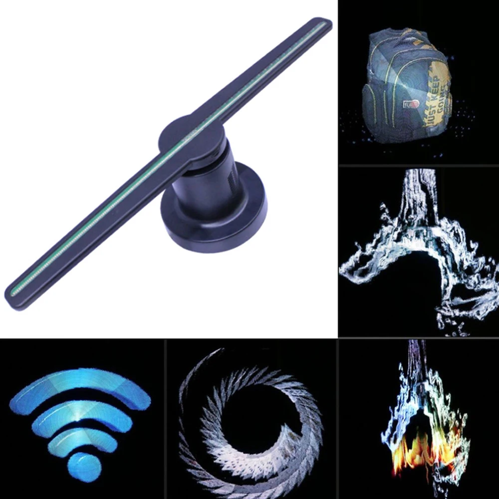 3D Hologram Projector Fan Holographic Player Advertising Display Fan Exhibition Projector Wifi 224 LEDs Funny 42cm Lamp 3D Hologram Projector Fan Holographic Player Advertising Display Fan Exhibition Projector Wifi 224 LEDs Funny 42cm Lamp