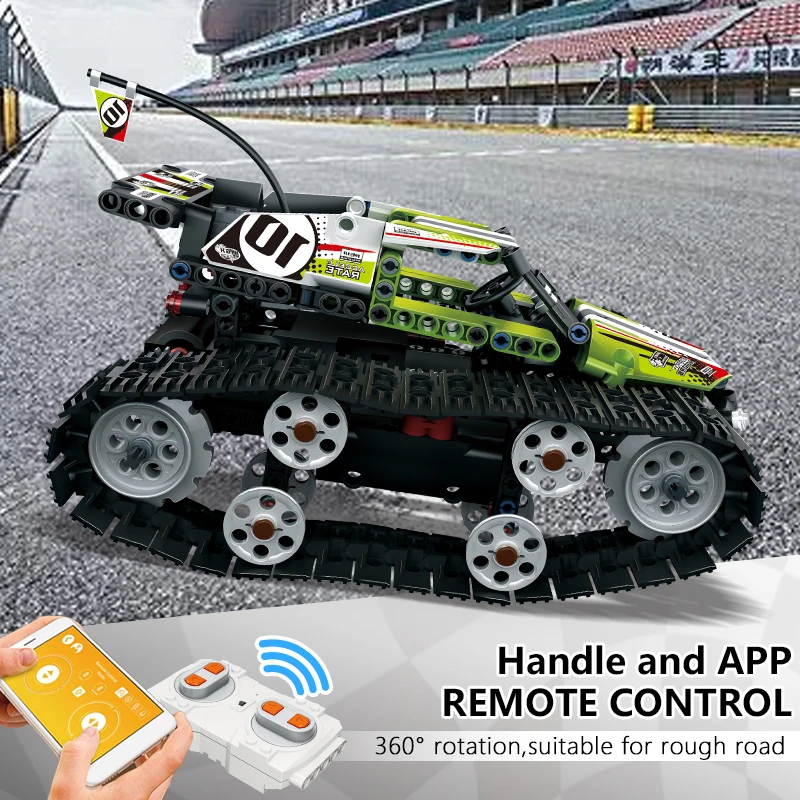 

Electric Race remote control Car Set Building Blocks Bricks RC interactive Off-road Track sport Technic Toys for children gift