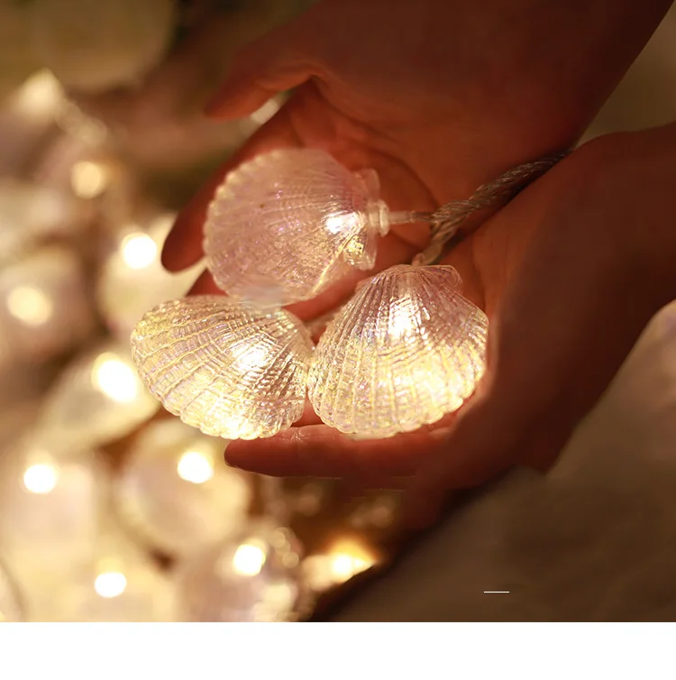 Любовь из морской раковины фонарь на батарейках USB светодиодный Сказочный гирлянда светодиодный светильник внутренняя Свадебная гирлянда Gerlyand декоративный светильник