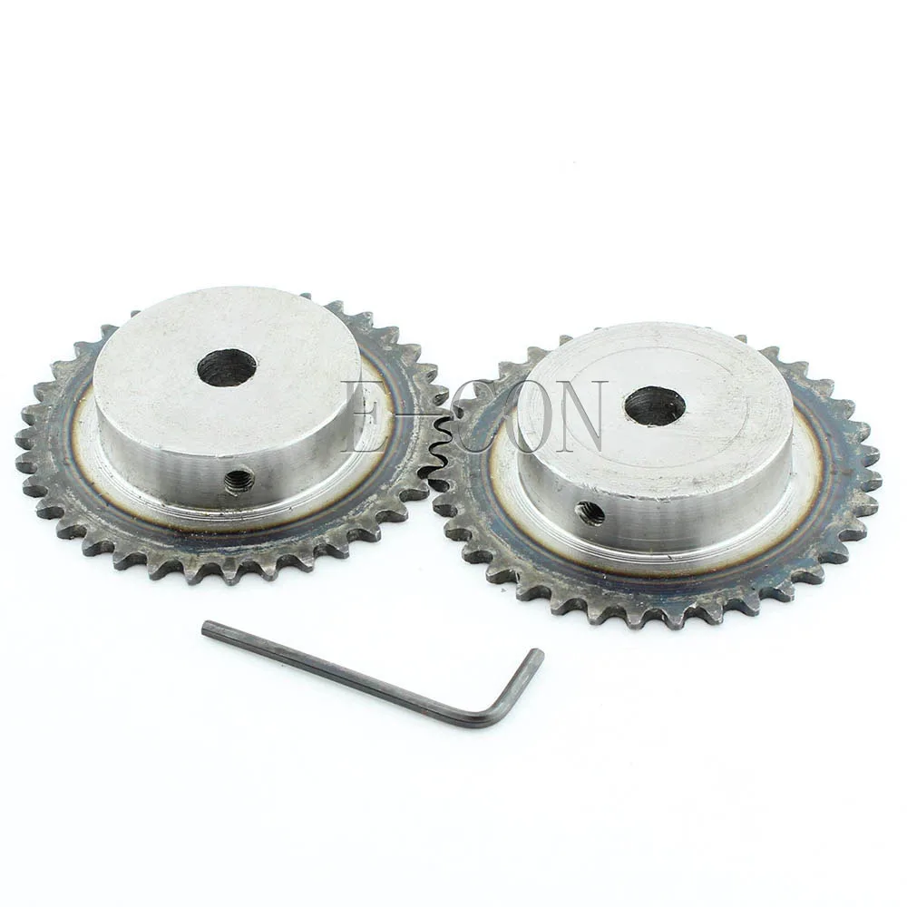 1pcs 10mm Bore 36 Teeth 36T Metal Pilot Motor Gear Roller Chain Drive Sprocket