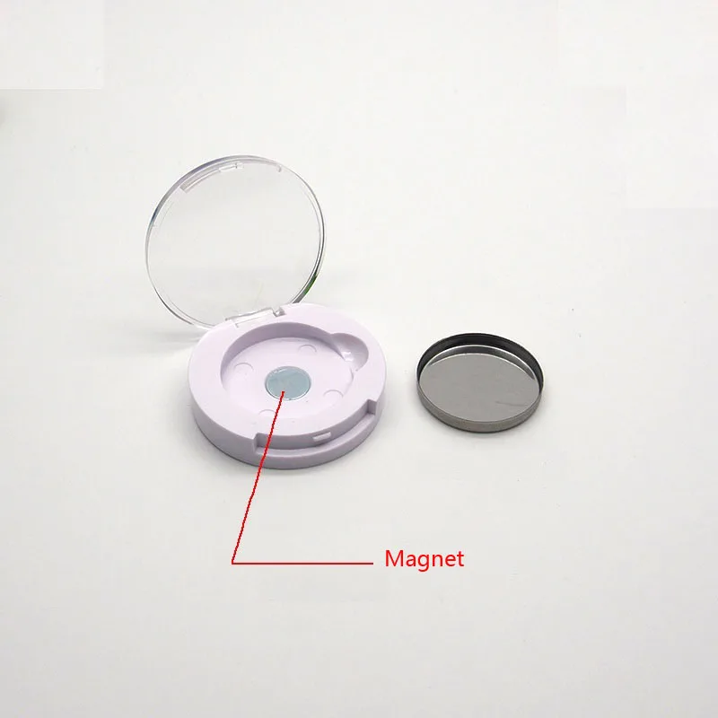 

Empty Magnetic Eyeshadow Palette Packaging Dia.40mm White DIY Lipstick Container Single Cosmetics Makeup Eyeshadow Case
