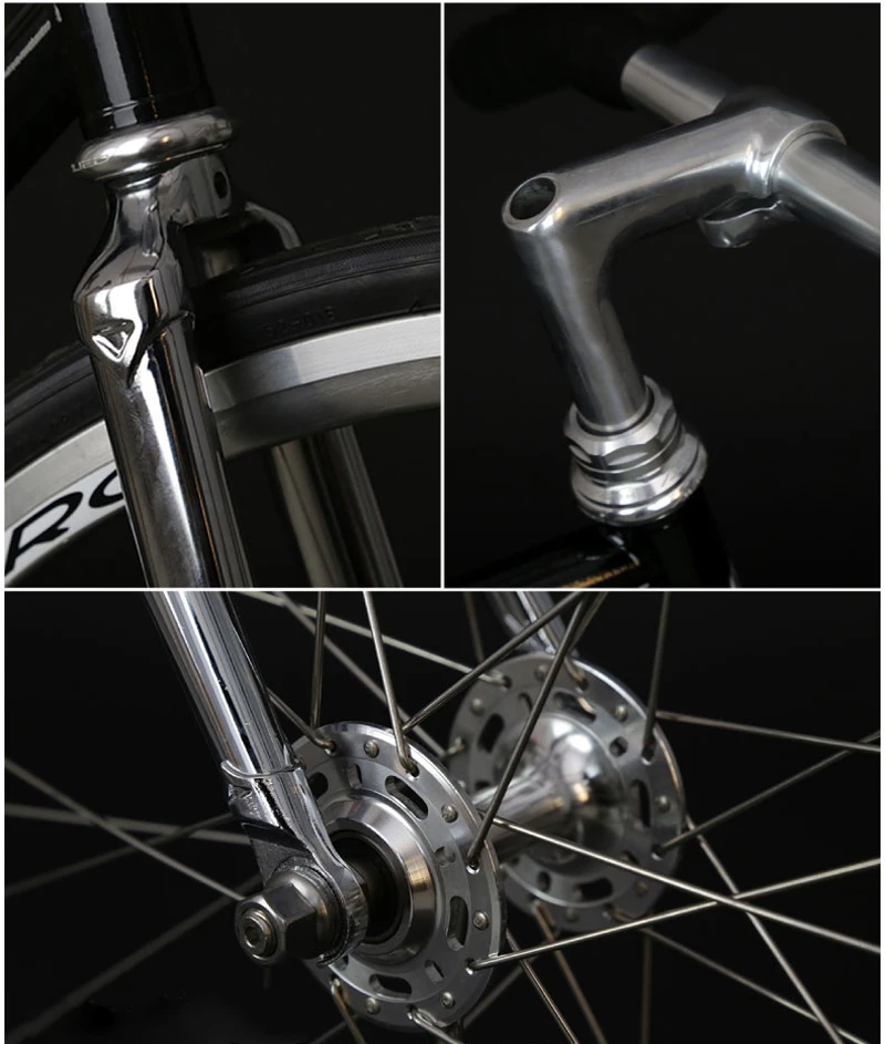 Perfect Fixed Gear bike  Chrome-molybdenum Steel frame  700C  Track  bicycle Single speed Bike 48cm 52cm  fixie bike vintage 4