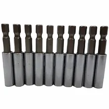 10 шт. 1/" магнитный шестигранный привод бит отвертка 60 мм удлинитель магнитный держатель бит отвертка шестигранный привод сверло Удлинительный адаптер