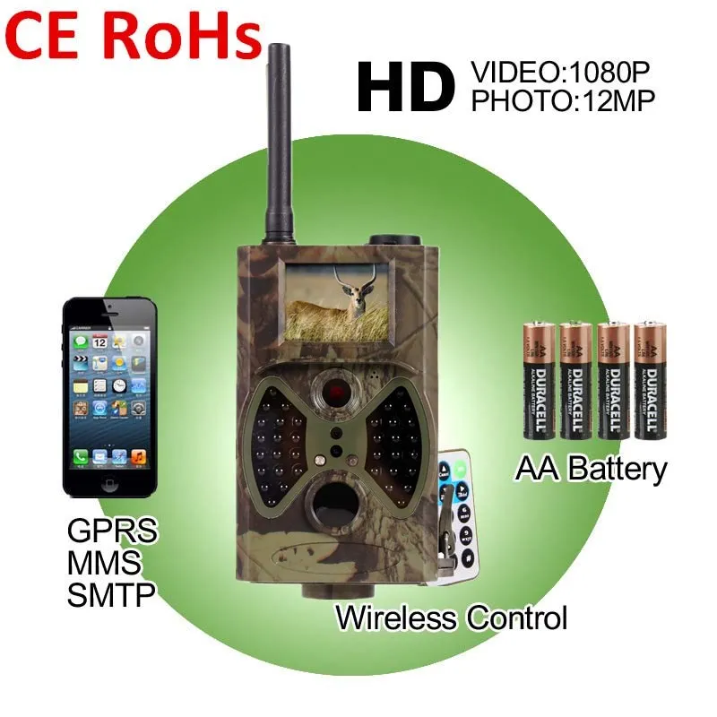 Скаутинг Охота Камера HC300M HD с GPRS и MMS цифровой 940NM инфракрасный Trail Камера GSM 2," ЖК-дисплей Hunter Cam Прямая