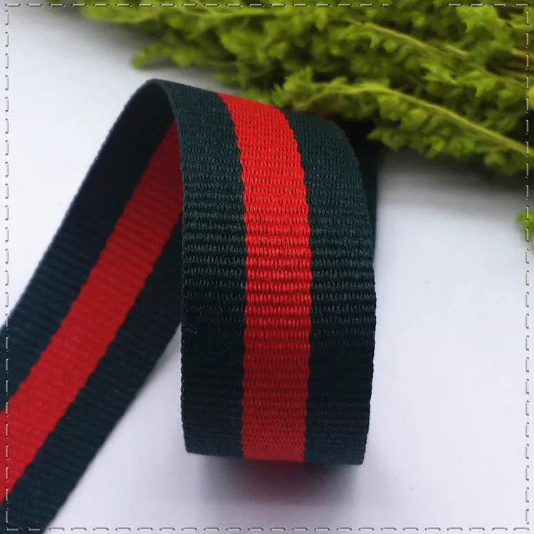 Новое поступление 20 мм ширина армейская зеленая красная полоса печатные корсажные ленты лента DIY принадлежности для одежды/сумок длинные 1