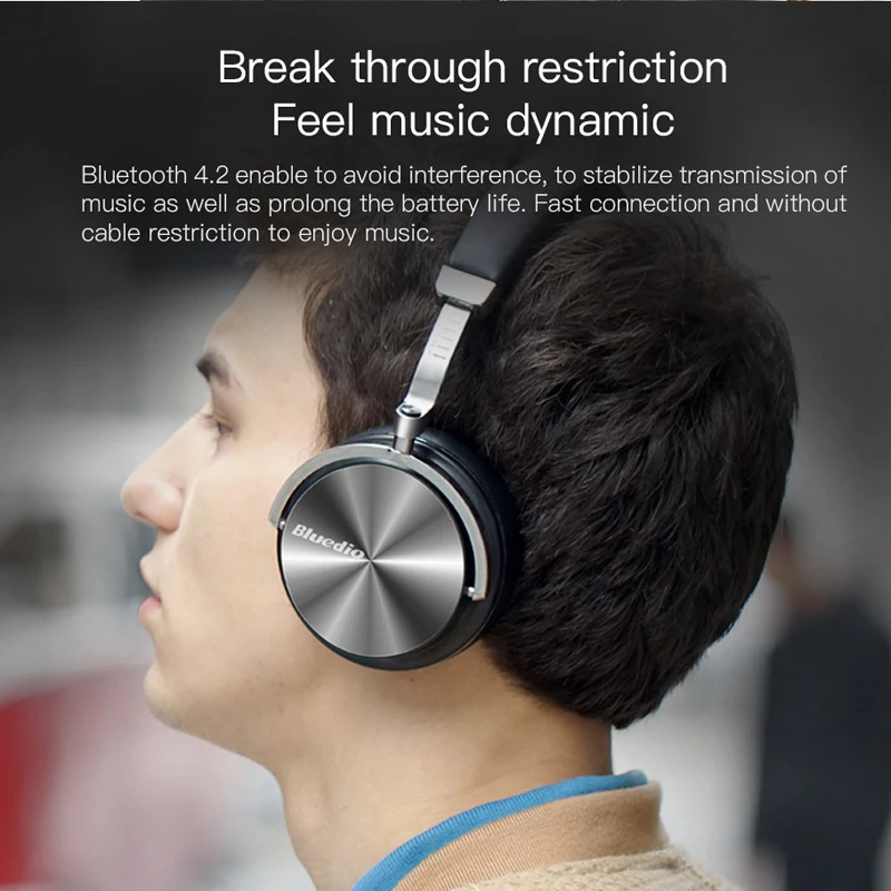 Беспроводная Bluetooth гарнитура T4S с активным шумоподавлением|Наушники и гарнитуры|