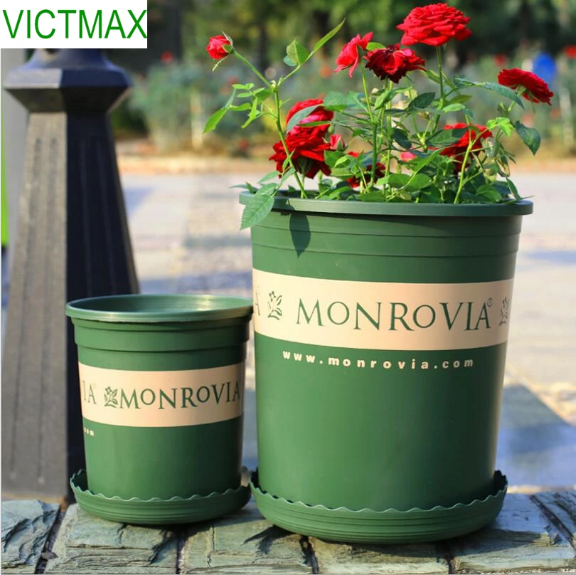 VICTMAX 1Pcs Garden Plant Flowerpot Gallon Pots Plastic Garden Nursery
