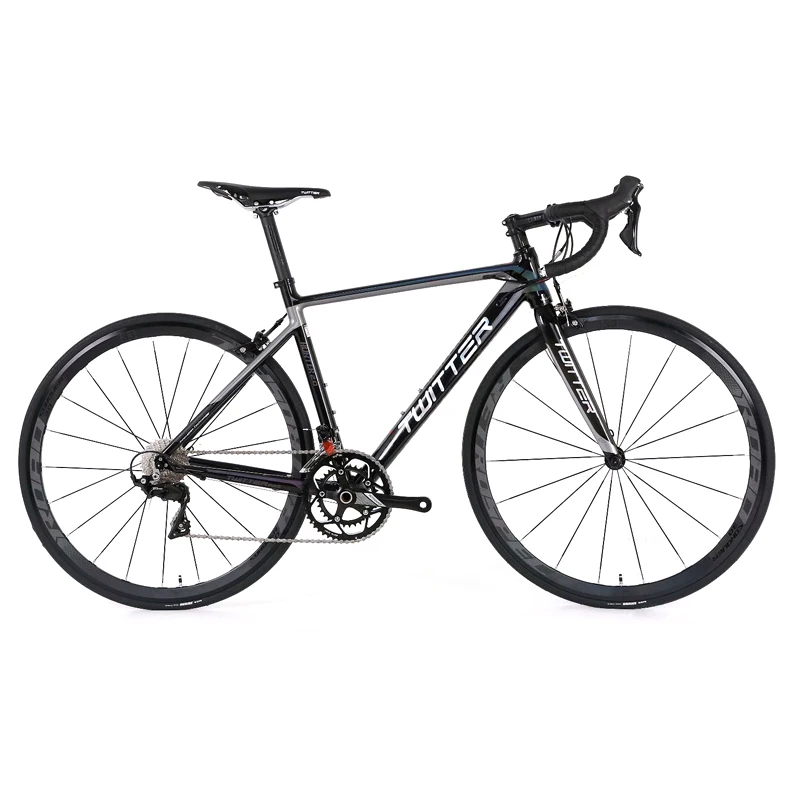 Cheap TWITTER New 700C Road Bicycle bike Aluminum Alloy 18/20/22 Speed Road Bikes For  R3000 R7000 Sram Apex Components Carbon Forks 0
