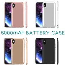 5000 мАч батарея чехол для iPhone X батарея случае Банк питания зарядки чехол Зарядное устройство ультра тонкий внешний пакет