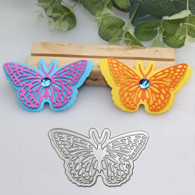 

2pcs Butterfly with Shadow Dies 2019 New Metal Cutting Dies Cut Stencil for DIY Scrapbooking paper card Craft Template