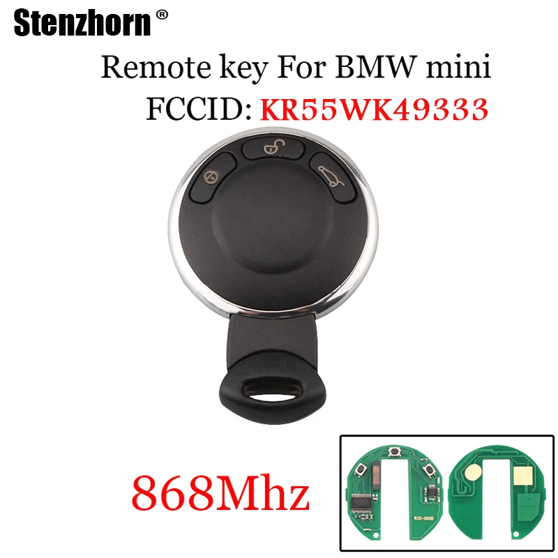 

QWMEND 868/315Mhz Car Remote Smart Key For BMW Mini Cooper 2007 2008 2009 2010 2011 2012 2013 2014 KR55WK49333 ID46/PCF7952