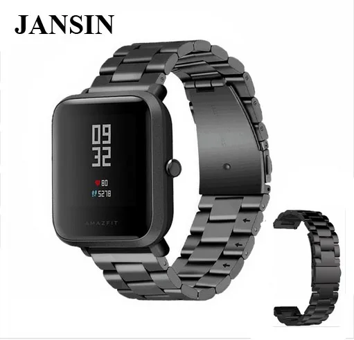 JANSIN Replacement Metal Strap For Xiaomi Huami Amazfit Bip BIT PACE Lite Youth Smart Watch Wearable Wrist Bracelet Watchband