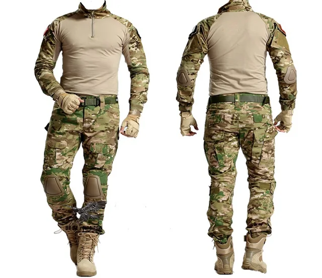 SWAT Tactical Camouflage Military Uniform Clothes Suit Men US Army ...