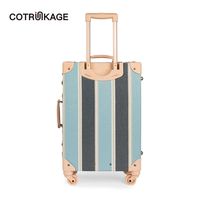 COTRUNKAGE 20 &quot24&quot 26 &quotхолщовый женский дорожный винтажный чемодан в твердом
