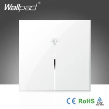Горячие Продажи Wallpad Белое Закаленное Стекло ВЕЛИКОБРИТАНИЯ 110 ~ 250 В 1 Банды Телефон Wifi Беспроводной Питания Настенный Светильник переключатель, бесплатная Доставка