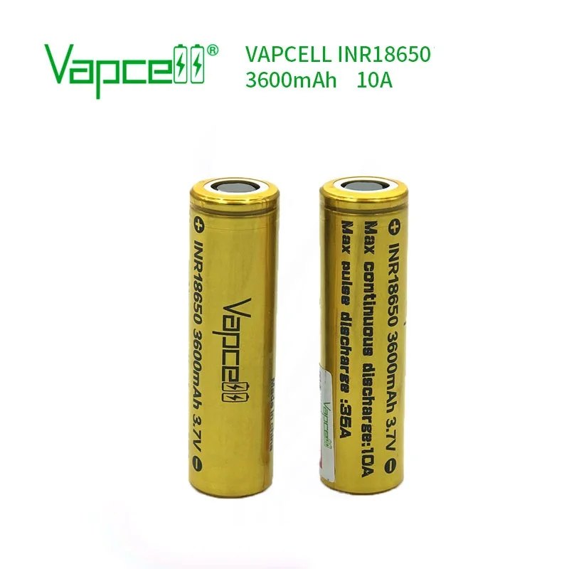 1 доллар купон Vapcell 18650 анти-помех Перезаряжаемый 18650 3600mAh 10A/35A 3,7 V 18650 литий-ионный аккумулятор