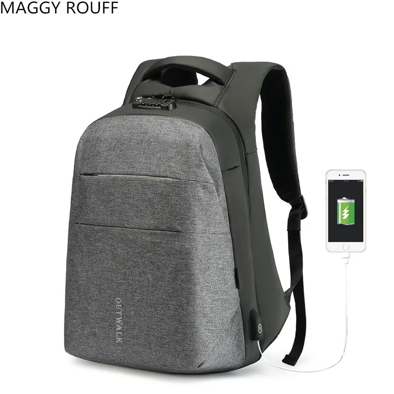 New Men's Multi-Function Anti-Theft Backpack 15.6 Laptop Backpack USB Charging Business Backpack Men's Student Laptop Bag 