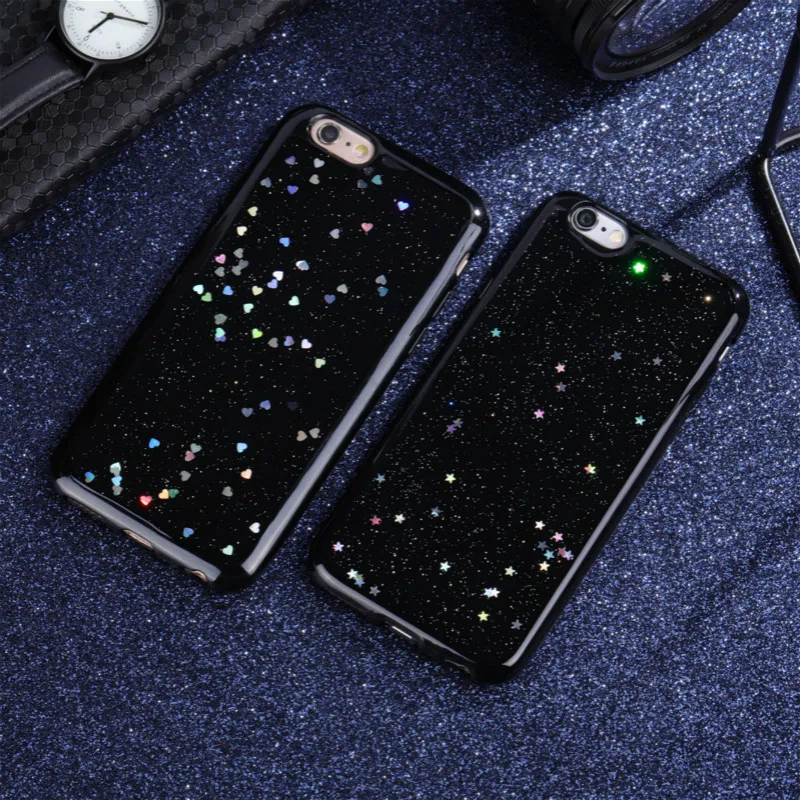 Fashion Love Stars Cosmic Coque Case Cover for IPhone 6 6s plus Phone 5.5 inch Silicone Luxury Glitter Bling Capa Housing |