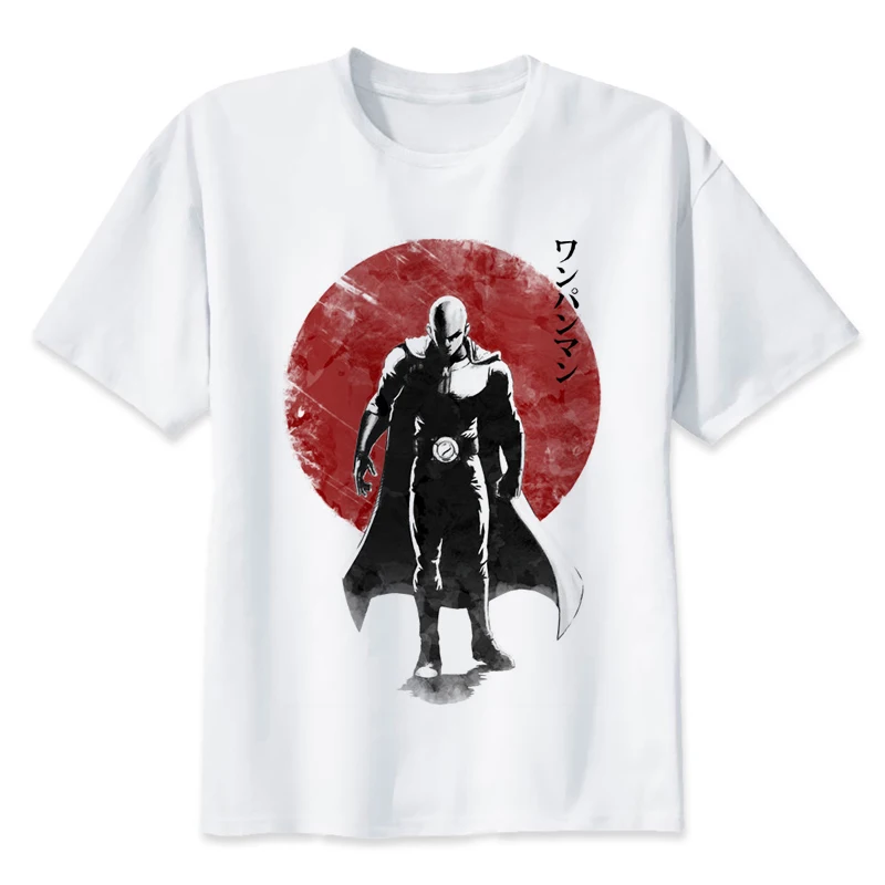 Мужская футболка one punch man saitama летняя с забавным принтом японского аниме модные