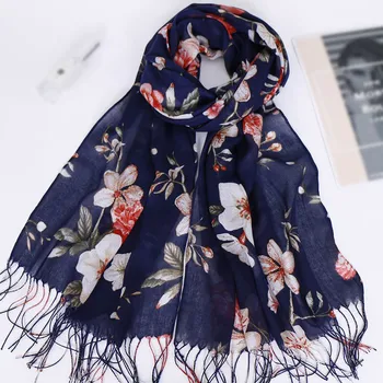 

Printe floral tassels hijab scarf shawls muslim hijab scarves viscose wraps fashion Islamic headband turbans scarves 180*65CM
