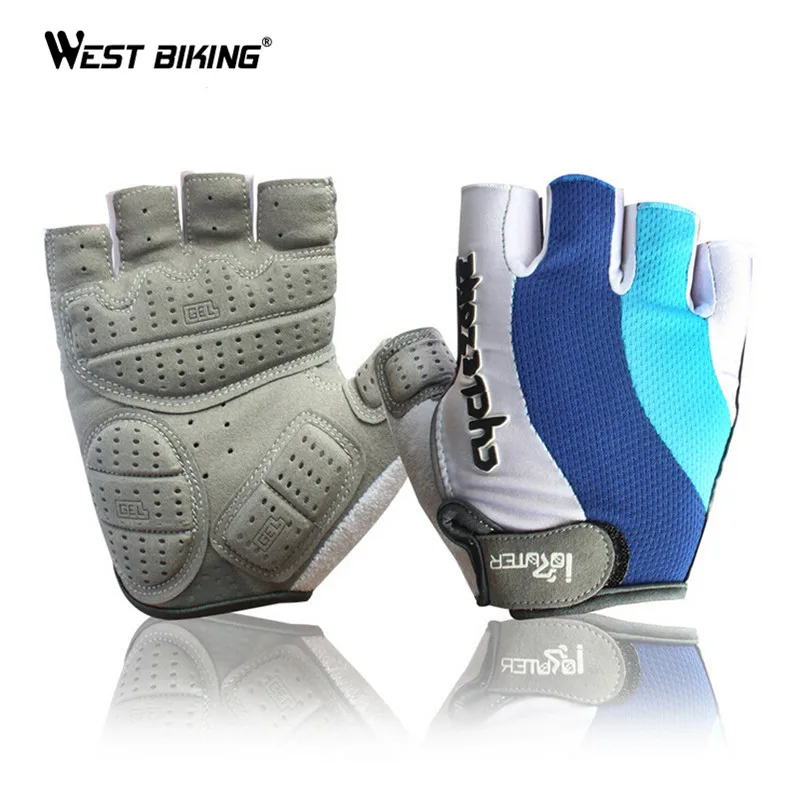 Half Finger font b Cycling b font font b Gloves b font Antiskid 3D Gel Padded
