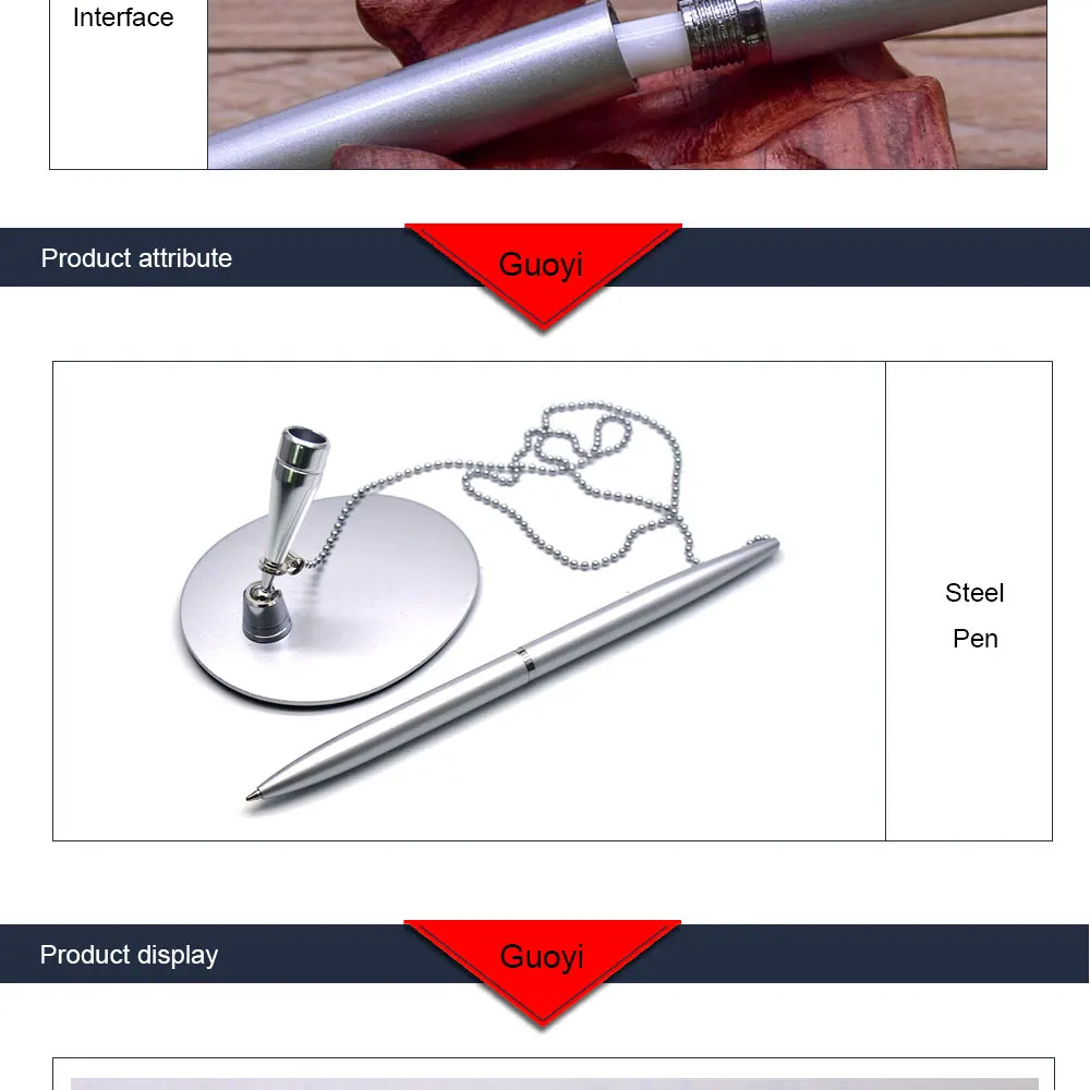 Guoyi A44, креативная настольная ручка с металлической основой, шариковая ручка для обучения, офиса, школы, канцелярские принадлежности, Подарочная роскошная ручка и бизнес-ручка для отеля