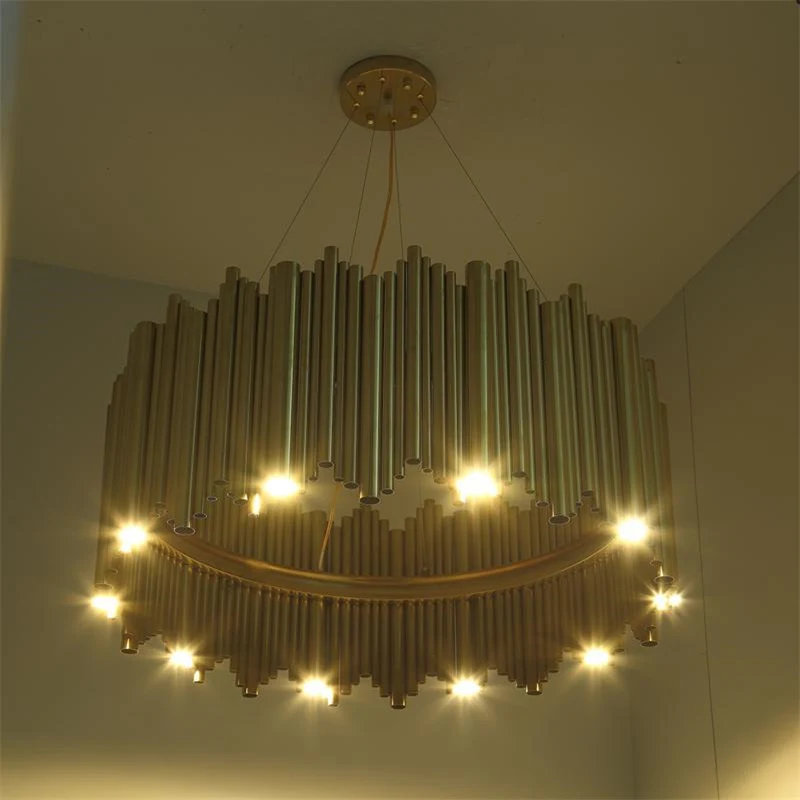 Tubo da Liga de Alumínio Itália Design Ouro Delightfull Brubeck Lustre Suspensão Luminária Lâmpada Projeto Moda 6 da liga de alumínio suspensão luminária lâmpada projeto moda