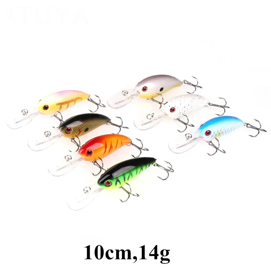 7 шт./компл. Crankbait большой воблер наживка Троллинг на маленькую рыбешку
