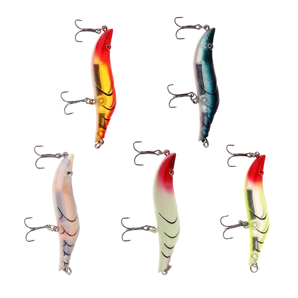 Perfeclan Fishing Lure Shrimp Lure Squid 8cm/15g Hard Jig Baits Swing Shrimp Squid Lure Squid Jigs Fishing Lures