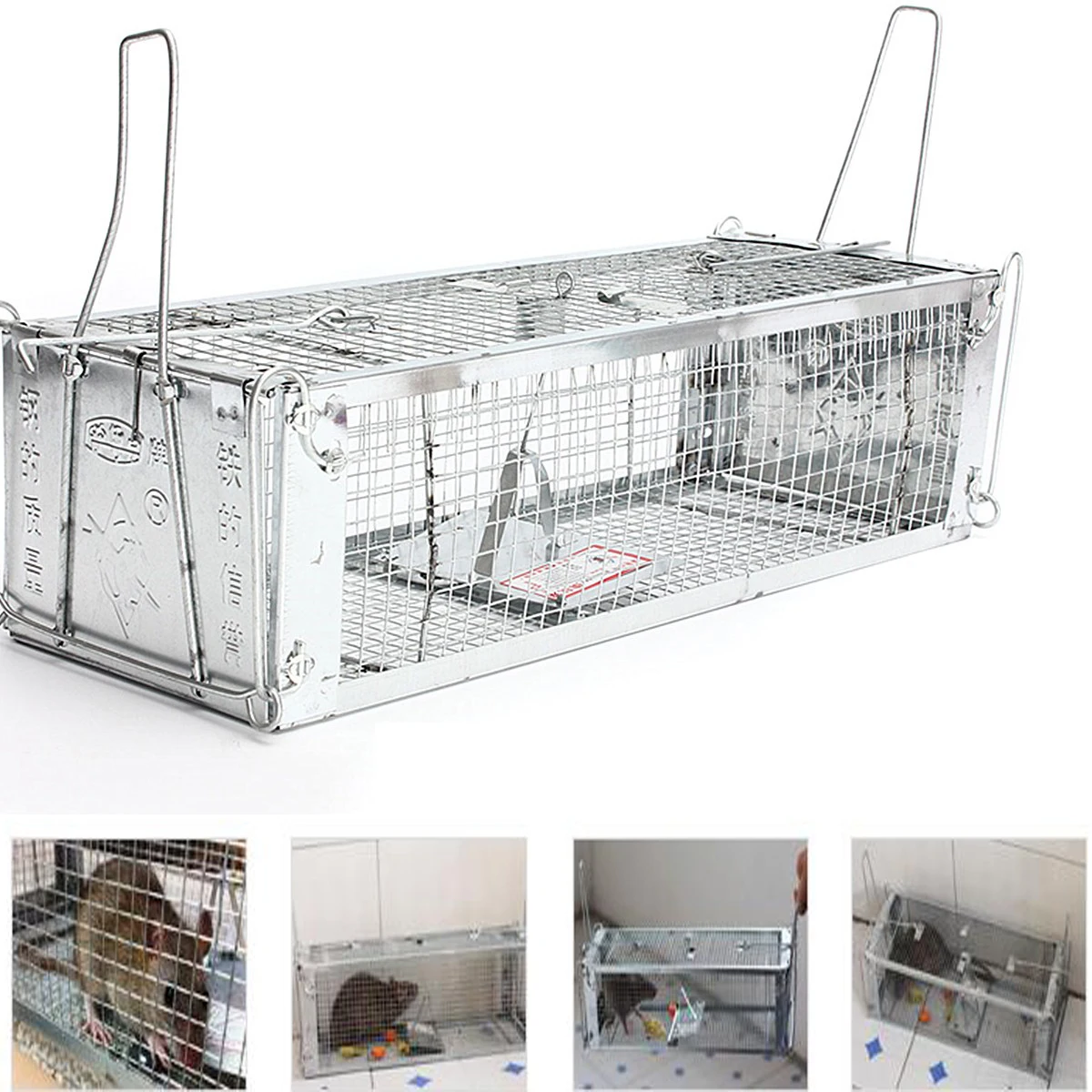 2 Door Sensetive Rodent Live Animal Mouse Trap Hamster Cage Rat Control