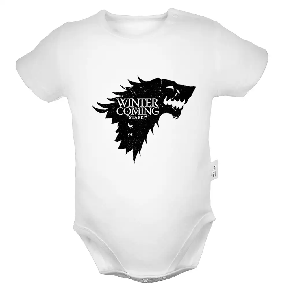 Game of Thrones House Stark Newborn Jumpsuit Baby Short Sleeve Bodysuit Rompers