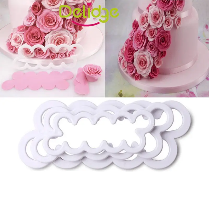 

DIY Flower Shape Cake Mold Soap Flexible Mould For Candy Chocolate Decor