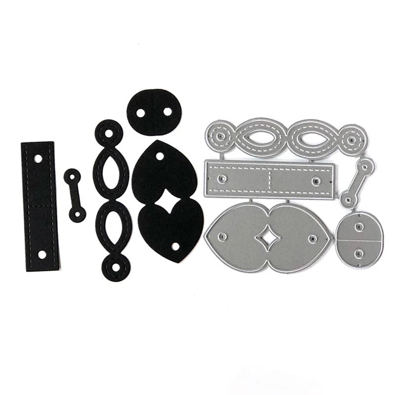 

Heart Rectangle Circle Metal Cutting Dies for Scrapbooking DIY Album Embossing Folder Paper Card Maker Template Decor Stencils