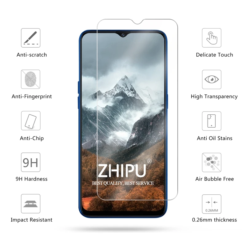 2 шт./партия 2.5D 0 26 мм 9H Премиум Закаленное стекло для Oppo Realme Pro Защитная пленка
