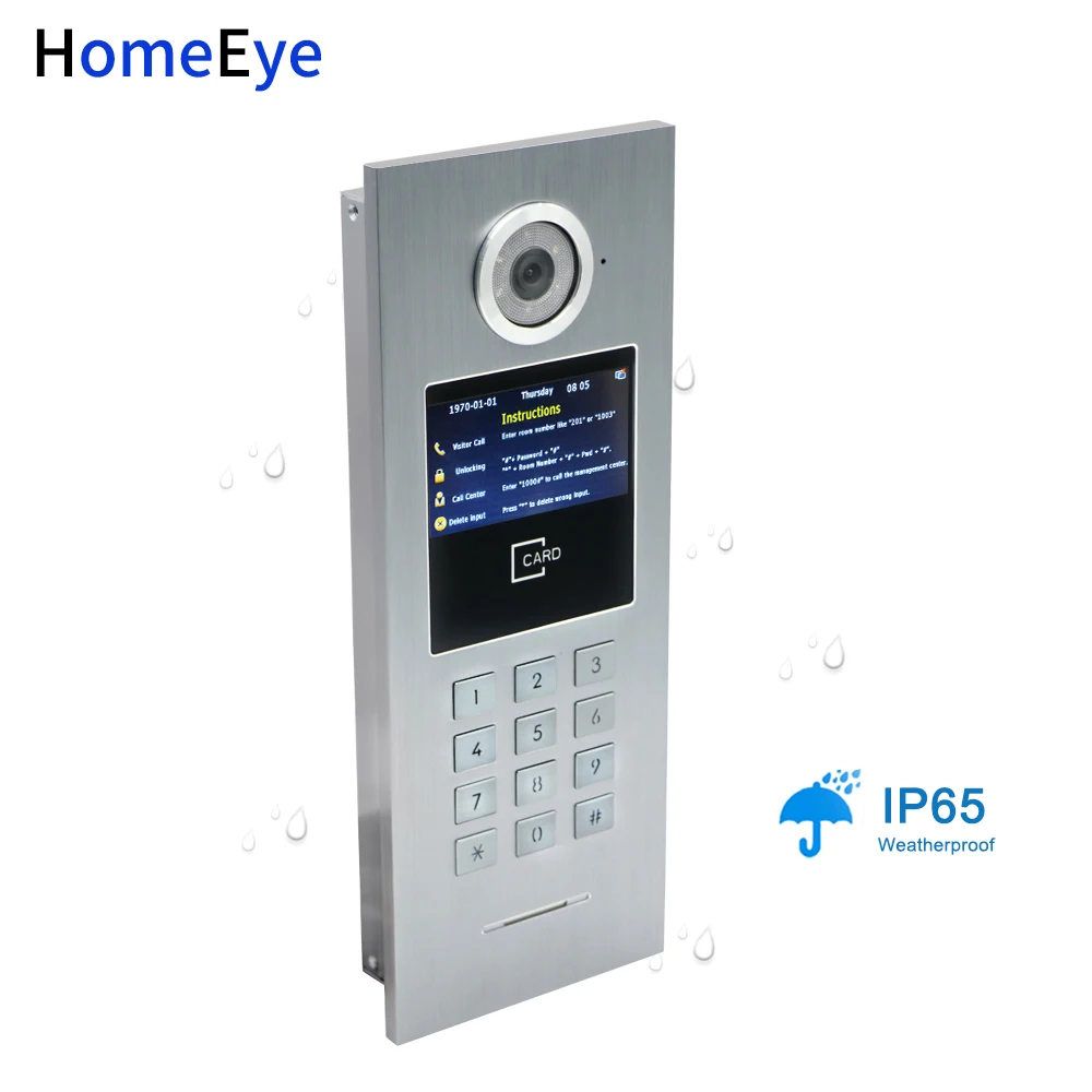 720P WiFi IP Video Intercom Smart Video Door Phone Door Bell Password/RFID Card +POE Switch iOS Android APP Multi-language OSD