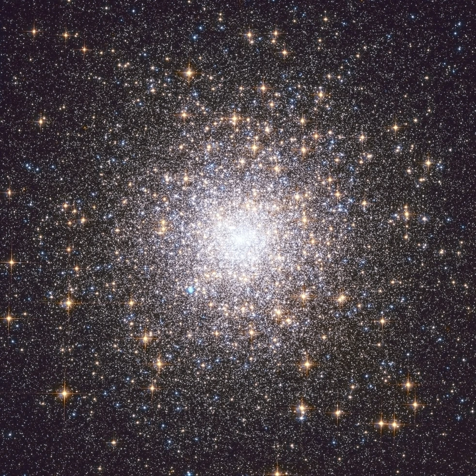 Messier 15  globular cluster in the constellation Pegasus Poster Print (14 x 14)