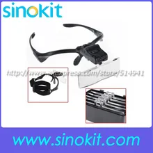 Профессиональная Ювелирная светящаяся Лупа с козырьком-5 объективов 1,0x до 3,5x-весит всего 2 унции. 9892B