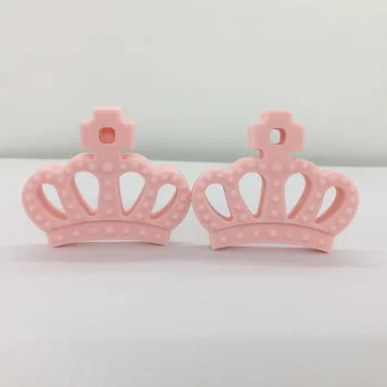 

10pcs Crown Silicone teethers Baby Teething Toys Food Grade Silicone DIY Pacifier Chain Pendant Accessories Baby teethers