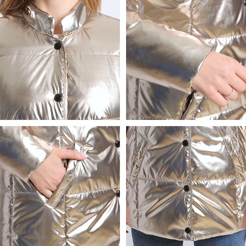 MS VASSA 2018 New Women Jackets Fashion Gold Parka Autumn Warm Coats Winter Ladies Outwear Loose Tops Plus Size 6XL 7XL MS VASSA 2018 New Women Jackets Fashion Gold Parka Autumn Warm Coats Winter Ladies Outwear Loose Tops Plus Size 6XL 7XL