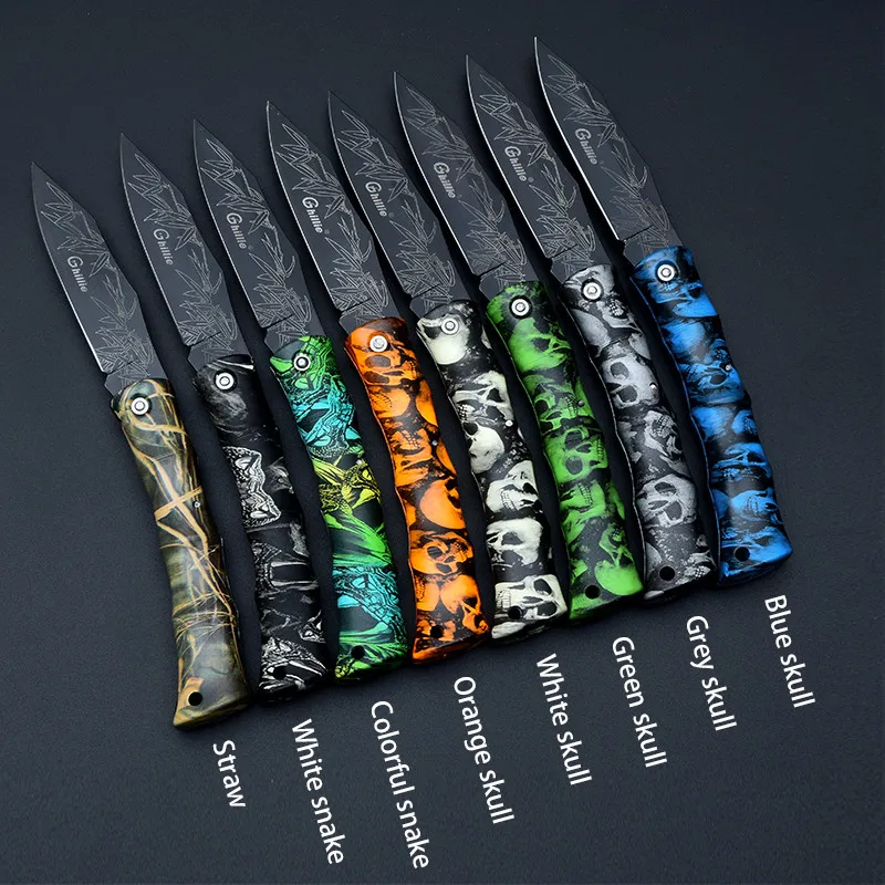 Mini plegable cuchillo de bolsillo de supervivencia para acampar de plástico mango fruta cuchillo doble hoja de acero inoxidable portátil al aire libre herramientas Mini plegable cuchillo de bolsillo de supervivencia para acampar de plástico mango fruta cuchillo doble hoja de acero inoxidable portátil al aire libre herramientas