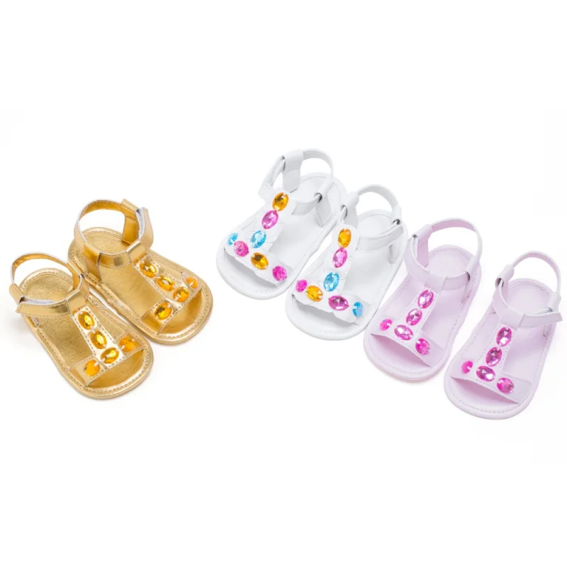 Милые для маленьких девочек модные мокасины с бриллиантами дышащие малыша Gem кроссовки младенческой сандалии удобные шлёпанцы женщин