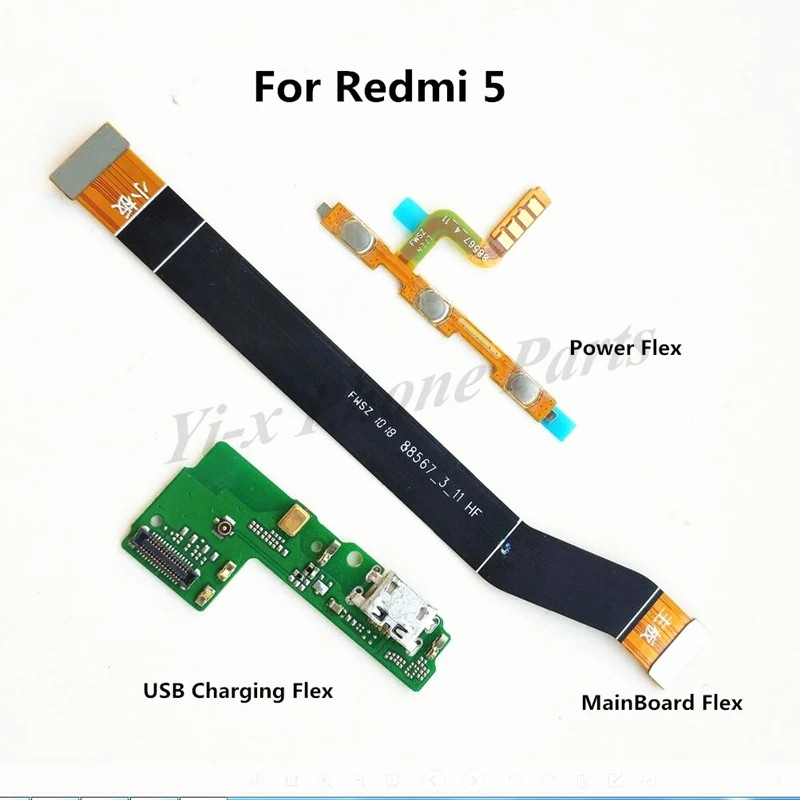 Гибкий кабель питания и USB-зарядка для материнской платы Xiaomi Redmi 5 hongmi | Мобильные