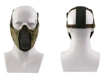

Tactical Half Face Protective Guard Metal Mesh Mask Cover for Airsoft Paintball Tactical Masks Handsome Durable Jungle Desert
