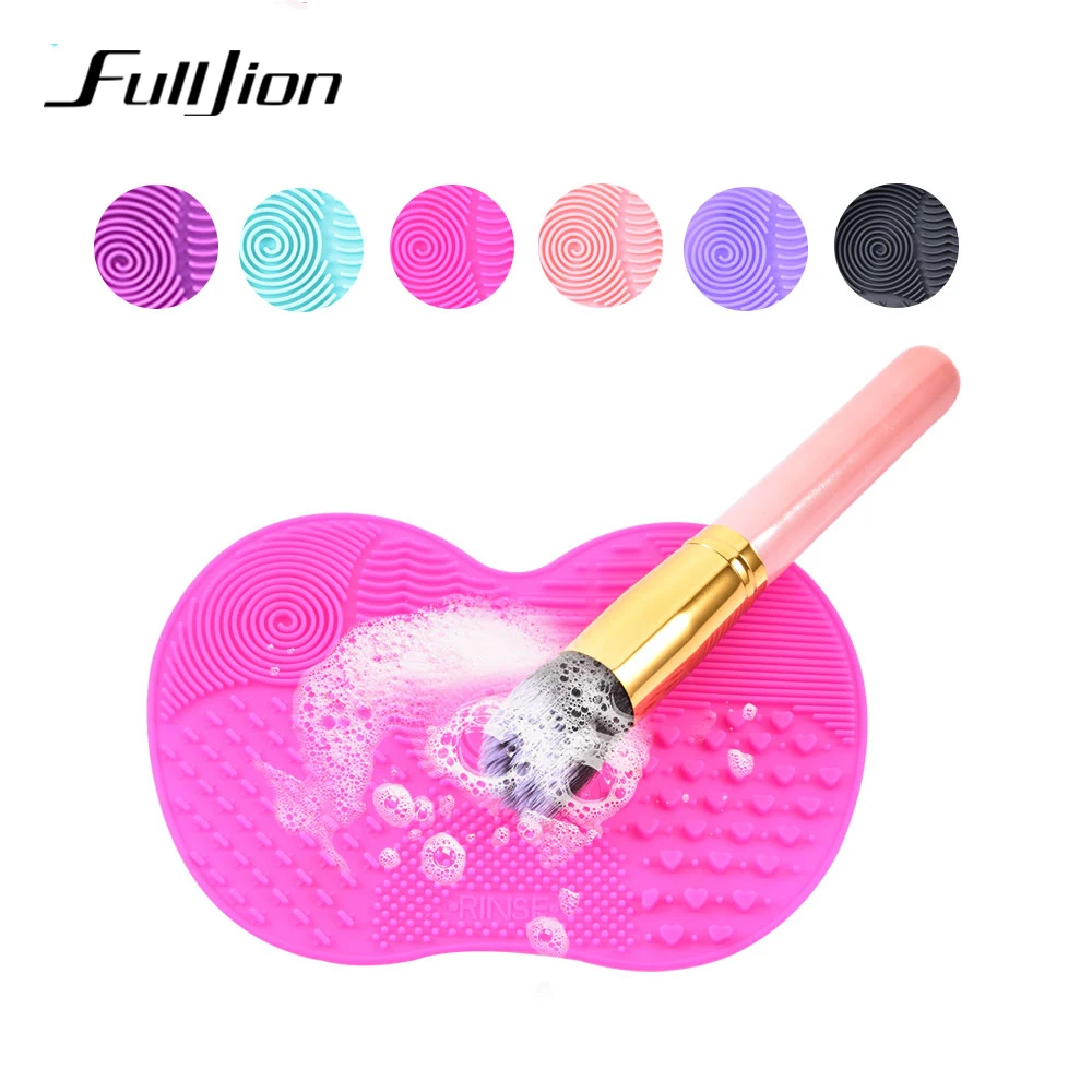 

Fulljion 6 Colors Makeup Brush Cleaner Mat Silicone Washing Cosmetics Tools Cleaning Mat Make Up Brush Cleaner Pad Scrubbe Board
