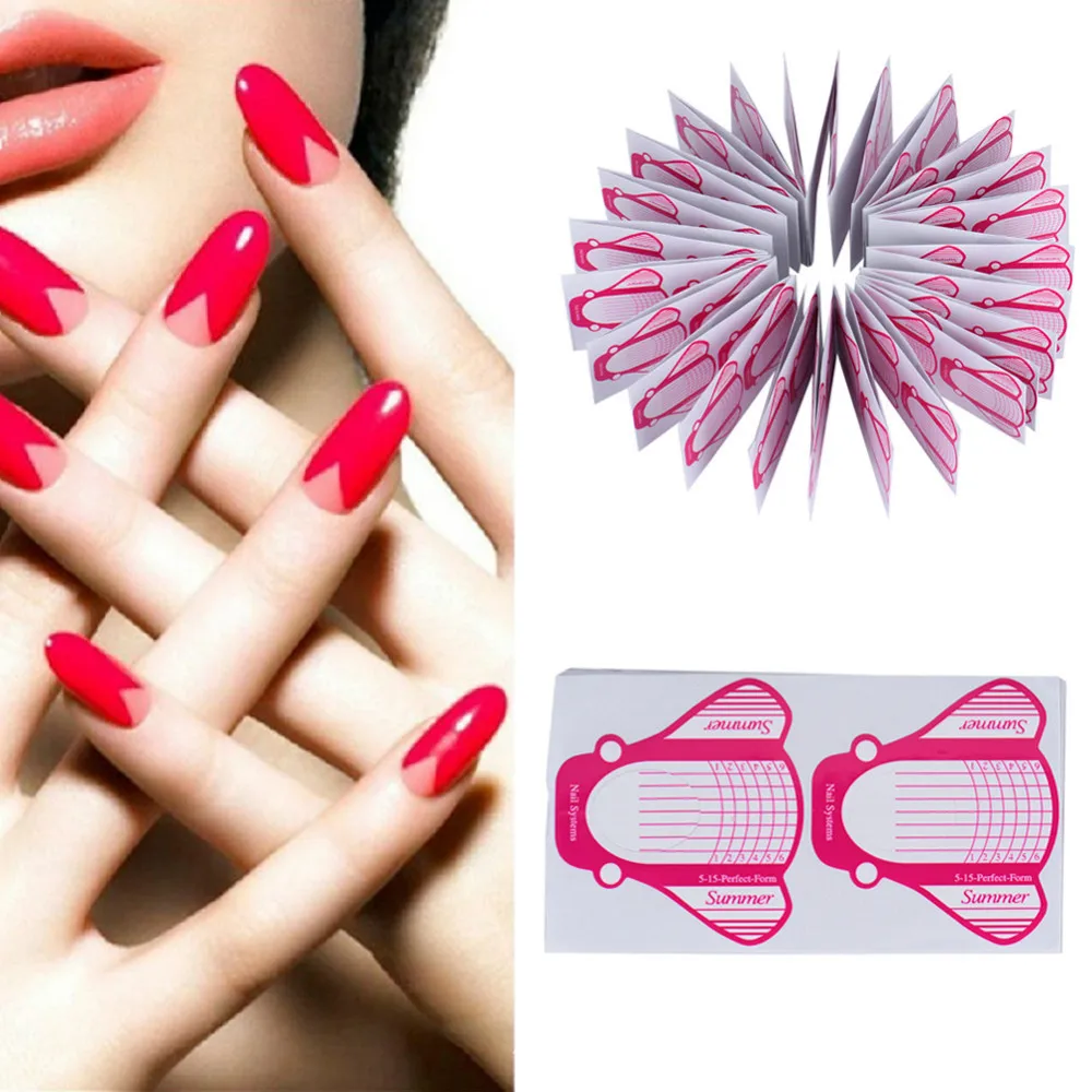 

Dmoley Nail Forms French Tips Professional Acrylic Curve Nail Extension Nail Art Guide Form For Nail Polish Guide